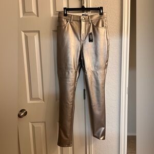 Express Gold Skinny Pants